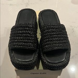 Open Edit Raffia Sandals